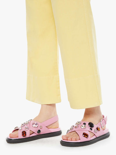 THE MAVEN WIDE HEM ANKLE IN CHALK IT UP SUNSHINE