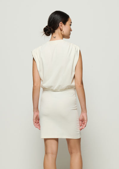 JAC MUSCLE TANK DRESS IN PORCELAIN