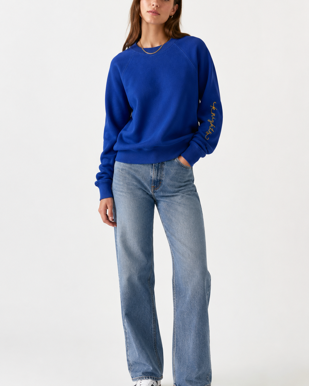 I Stole My Boyfriend's Shirt Knights Long Sleeve Sweatshirt at Romi Boutique