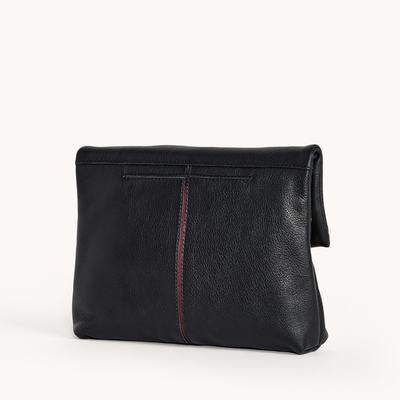 VIP MED IN BLACK/BRUSHED GOLD RED ZIP - Romi Boutique