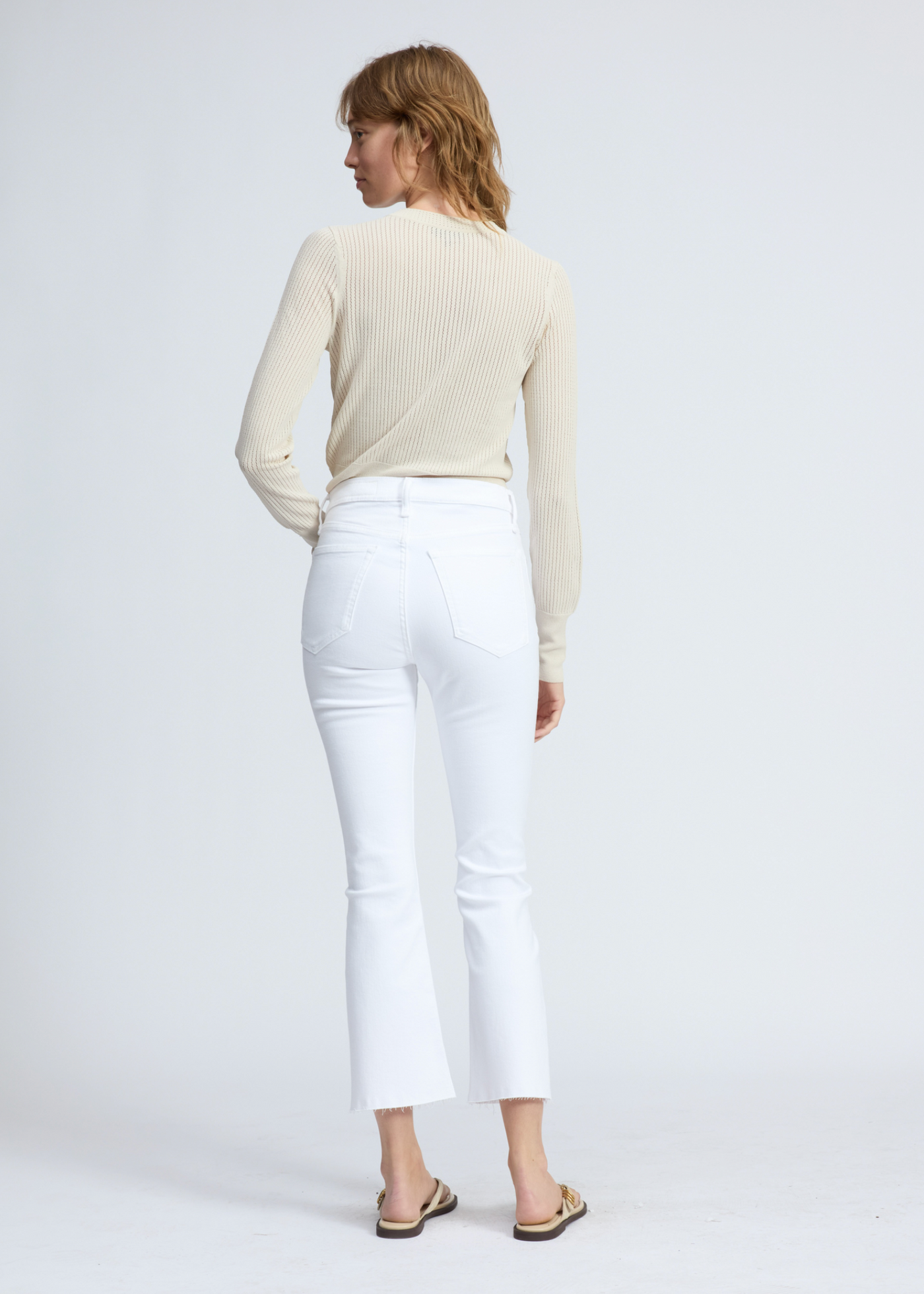 FLEXI PEYTON MID-RISE ANKLE BOOTCUT IN OPTIC WHITE