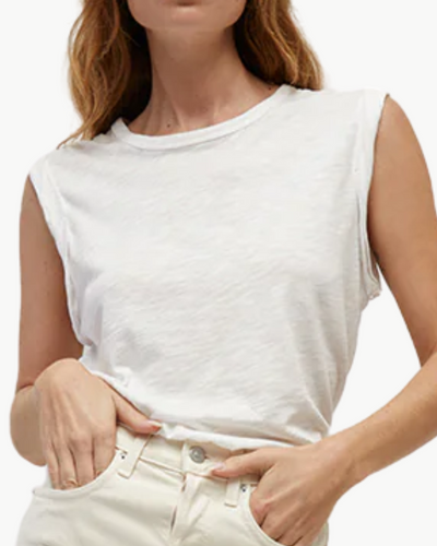DREE MUSCLE TEE IN WHITE