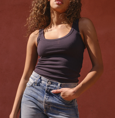 LAYERING TANK IN VINTAGE BLACK - Romi Boutique