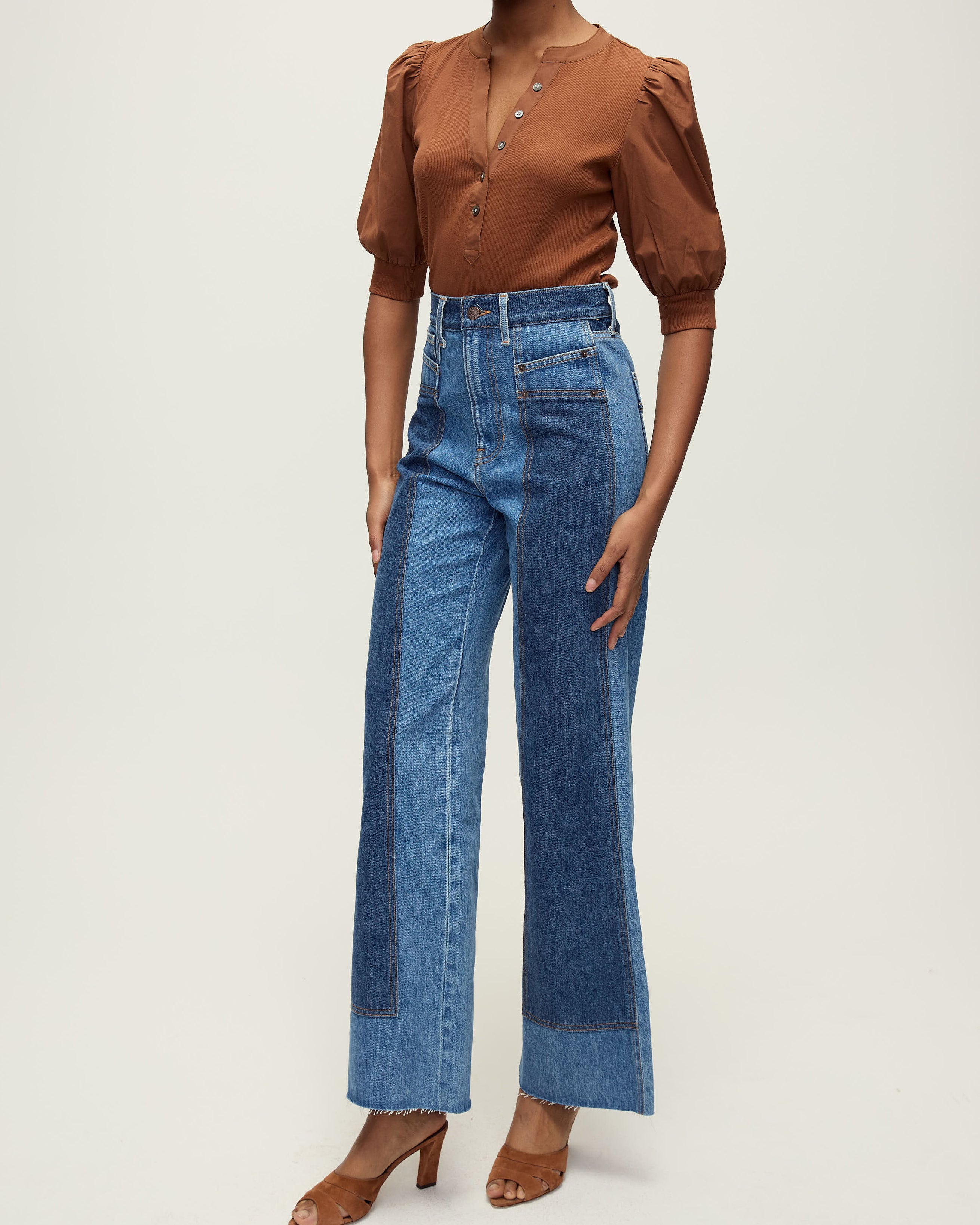 CORALEE TOP IN MAHOGANY - Romi Boutique