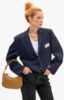 Clare V PETIT MOYEN MESSENGER LEATHER/SUEDE at Romi Boutique