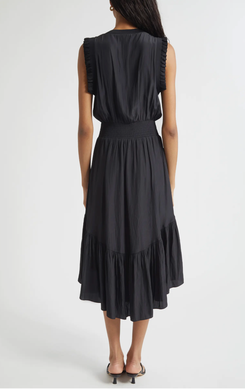Ramy Brook COCO SMOCKED SLEEVELESS DRESS at Romi Boutique