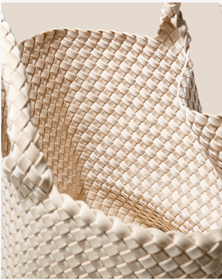 Naghedi ST. BARTHS MEDIUM TOTE IN ECRU at Romi Boutique