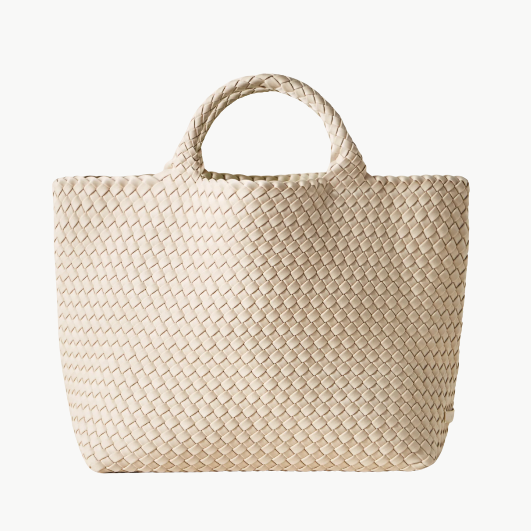 Naghedi ST. BARTHS MEDIUM TOTE IN ECRU at Romi Boutique