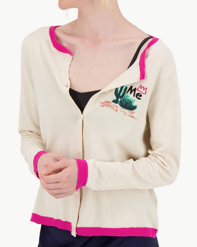 JAN COTTON CARDIGAN IN HORSE - Romi Boutique
