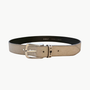 VELISA SILVER SUEDE BELT IN CREAM