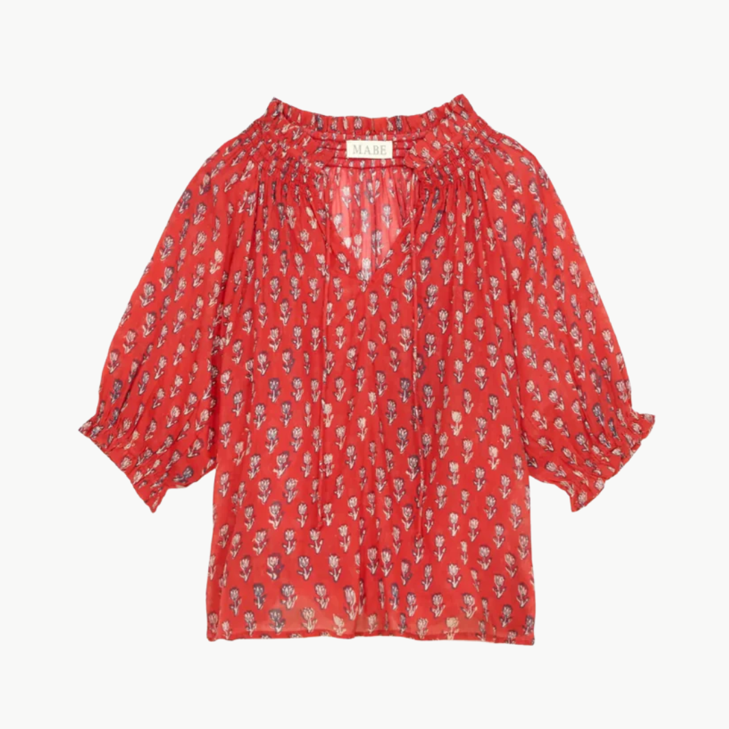 Mabe Ari Gathered Top at Romi Boutique