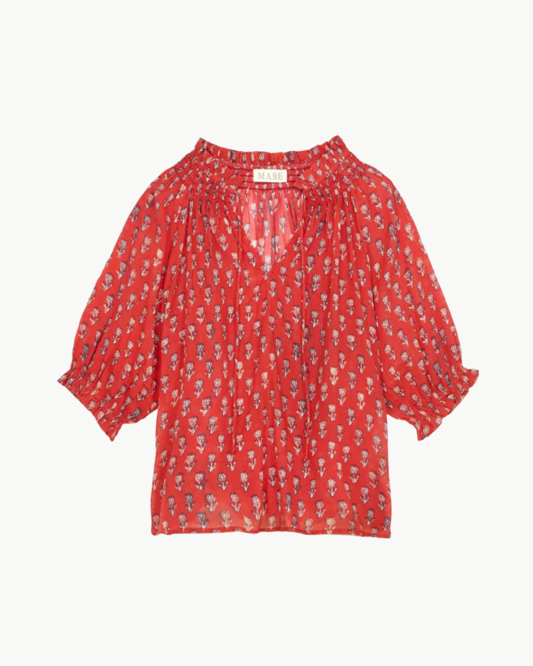 Mabe Ari Gathered Top at Romi Boutique