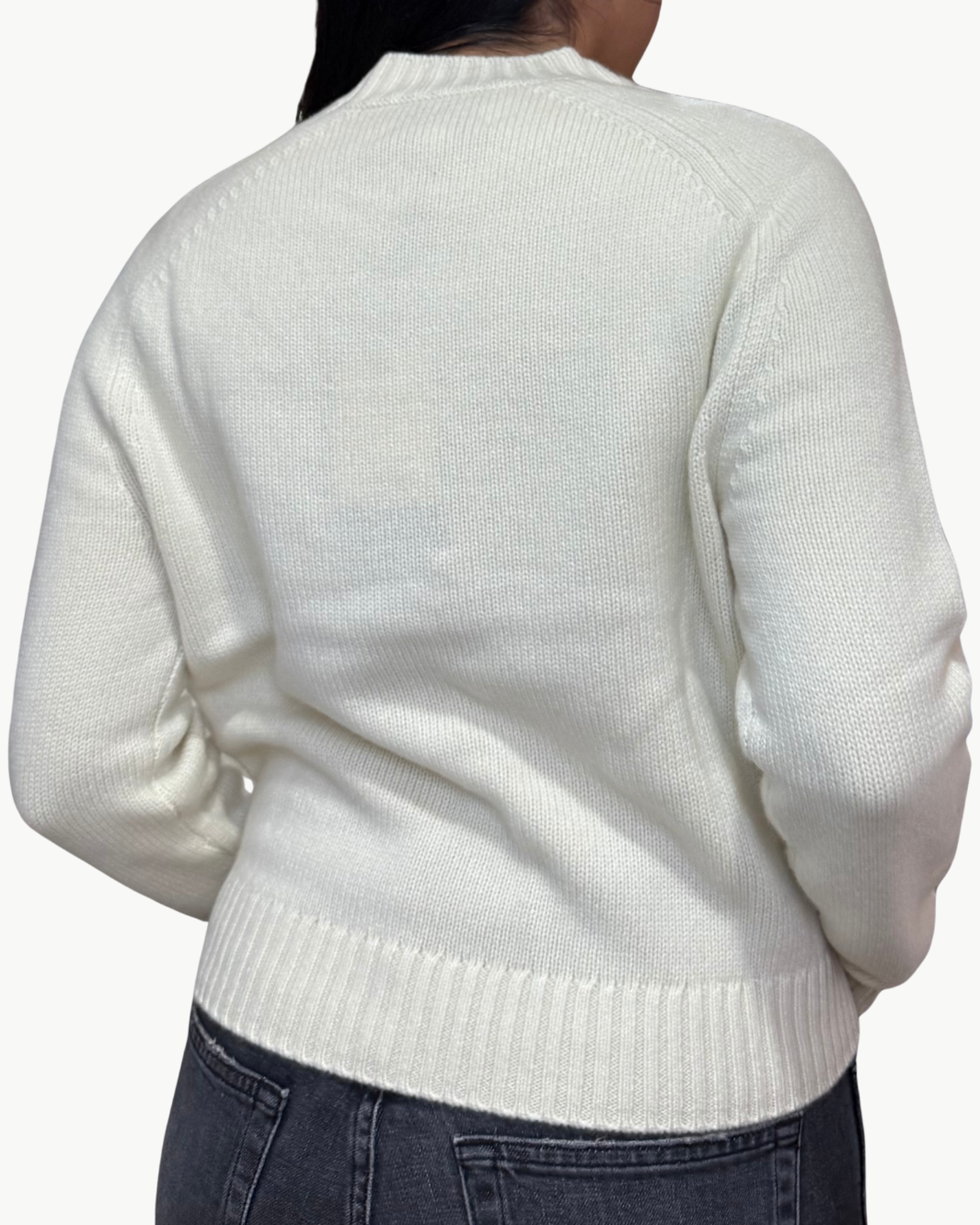 NEW JILL CASHMERE CREWNECK IN ALOE WASH