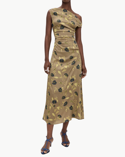 PHARE SILK DRESS IN VINTAGE FLORAL