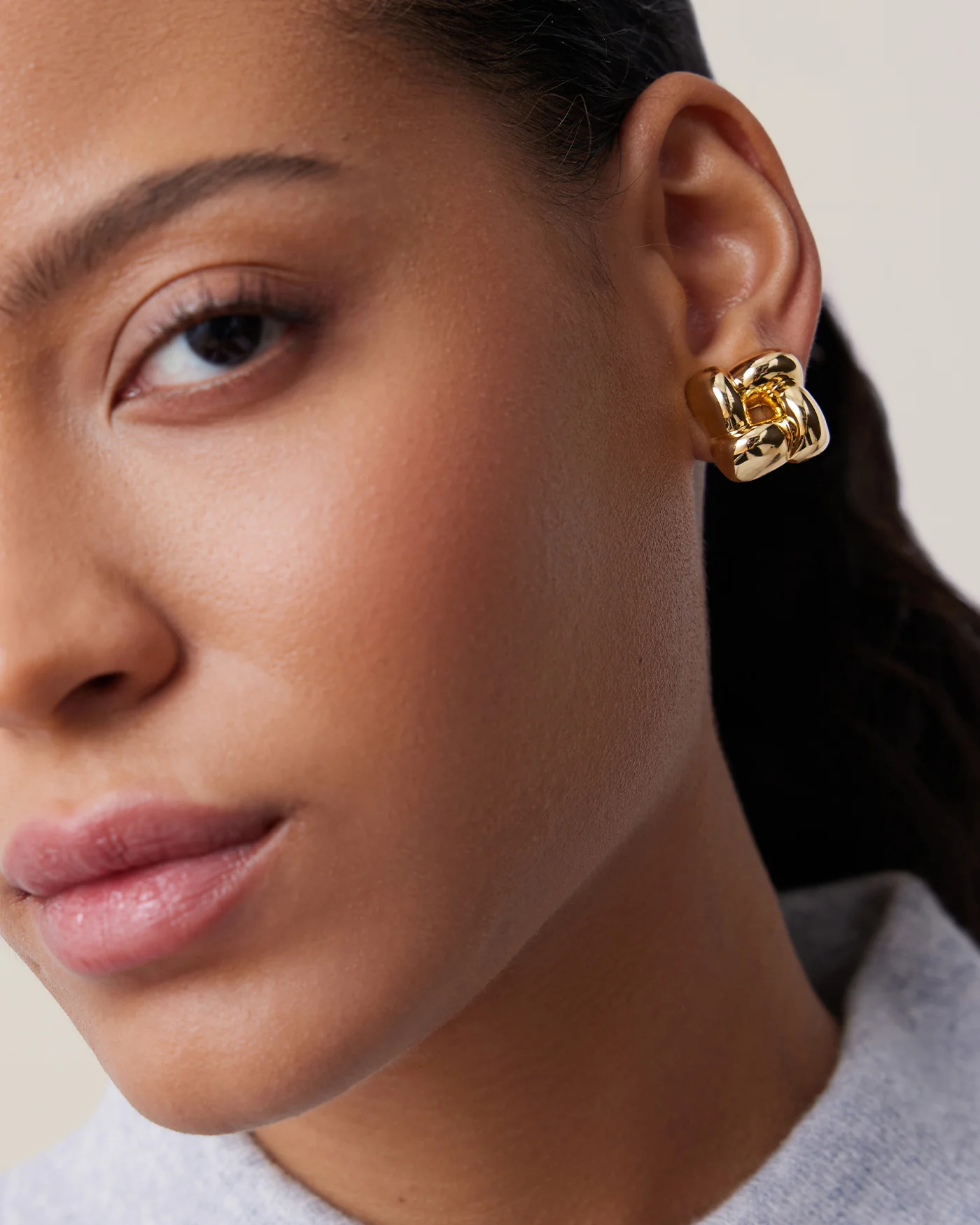 Small Woven Square Earrings