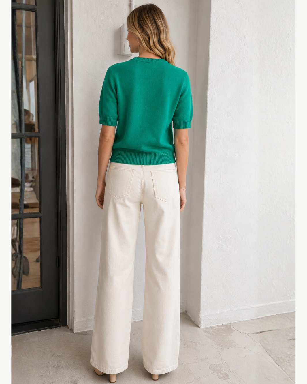 Short Sleeve Cropped Sweater