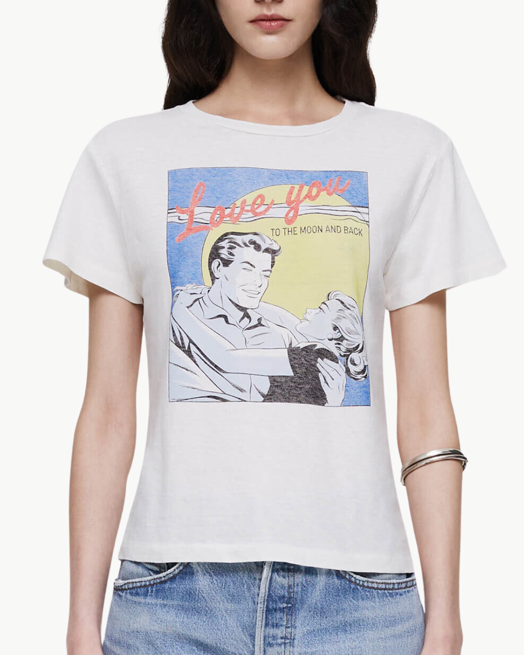 CLASSIC "TO THE MOON" TEE IN VINTAGE WHITE