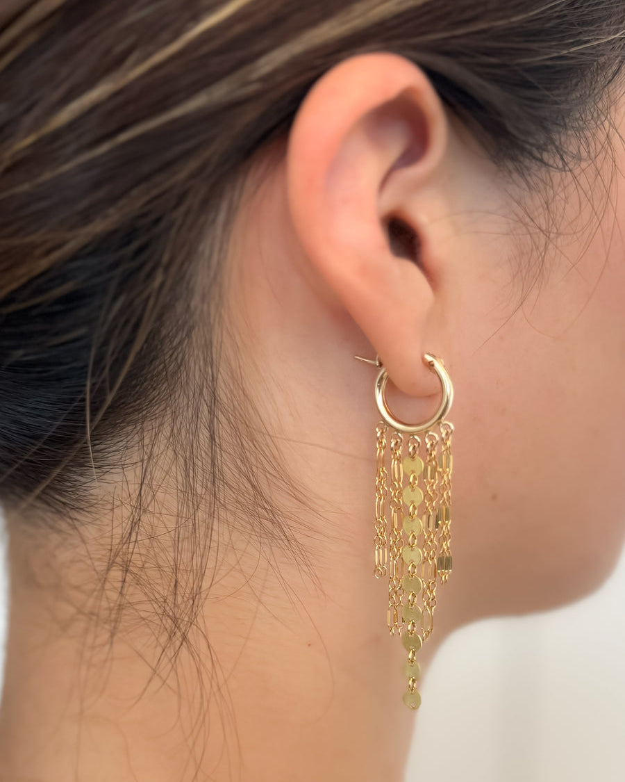 FEATHER EARRINGS IN GOLD