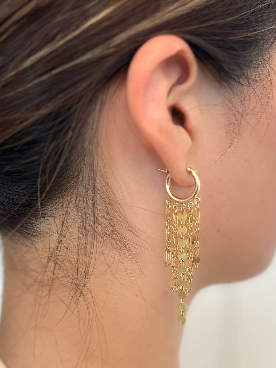 Maya Bauman FEATHER EARRINGS IN GOLD at Romi Boutique
