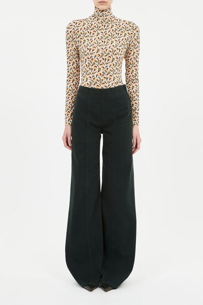 AURELIA JERSEY LONG SLEEVE TURTLENECK TOP IN SWAN