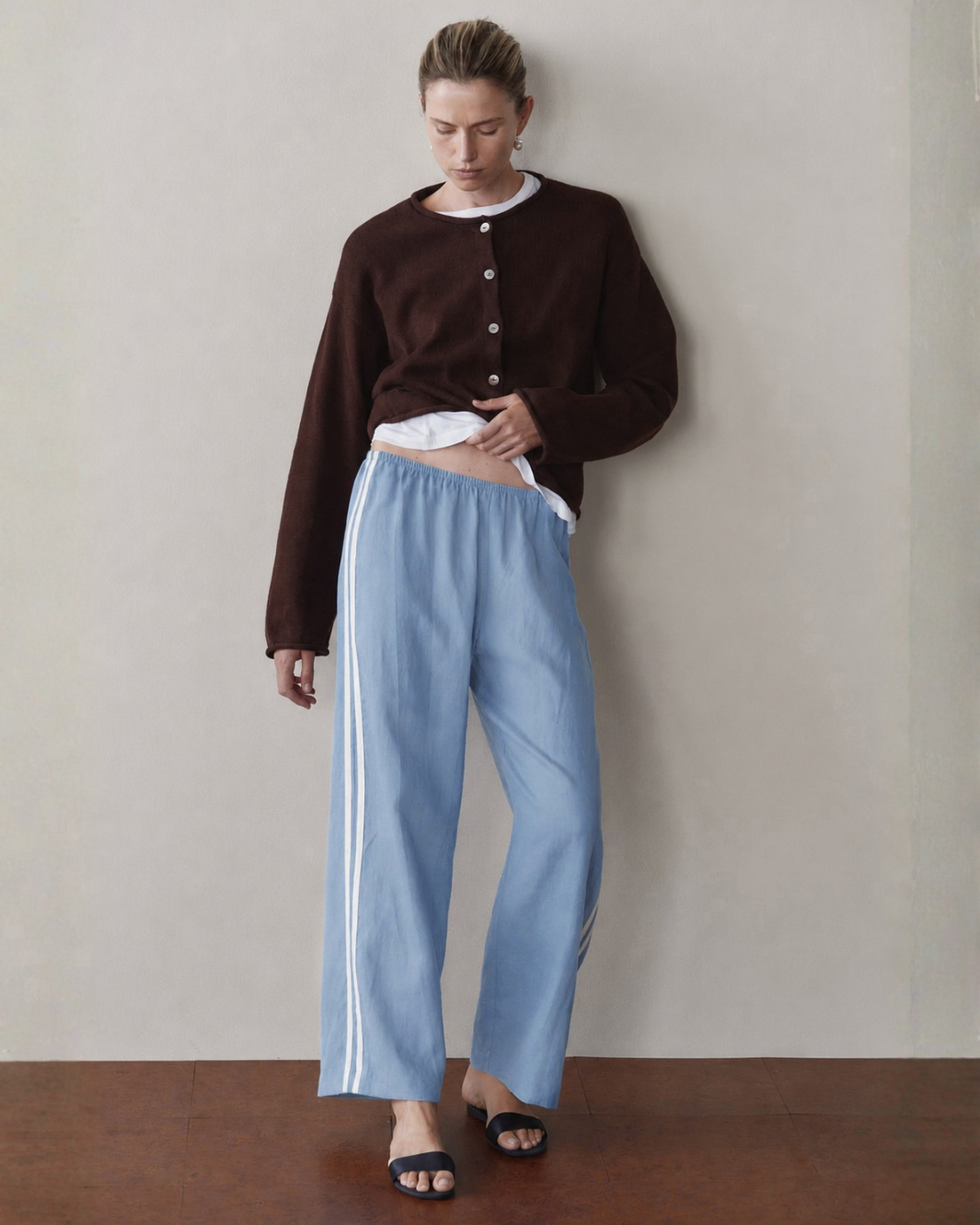 The Linen Crop Stripe Pant