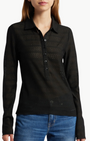Rag & Bone JULIA LONG SLEEVE POLO at Romi Boutique
