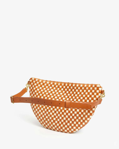 GRANDE FANNY WOVEN CHECKER IN NATURAL/CREAM - Romi Boutique
