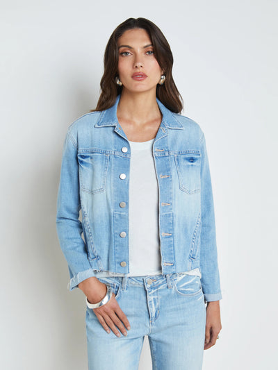 JANELLE SLIM RAW JACKET IN OLYMPIA