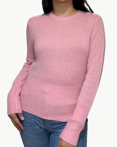LAUREL CINCHED-WAIST SWEATER IN TEA ROSE