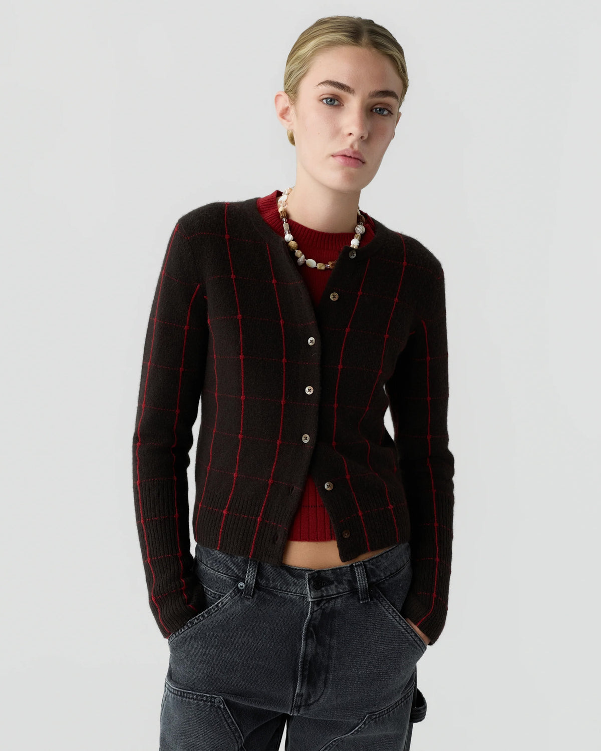 Jane Checker Cardigan