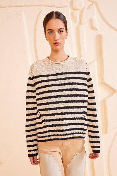 LEONIE PULLOVER IN SAILOR STRIPE