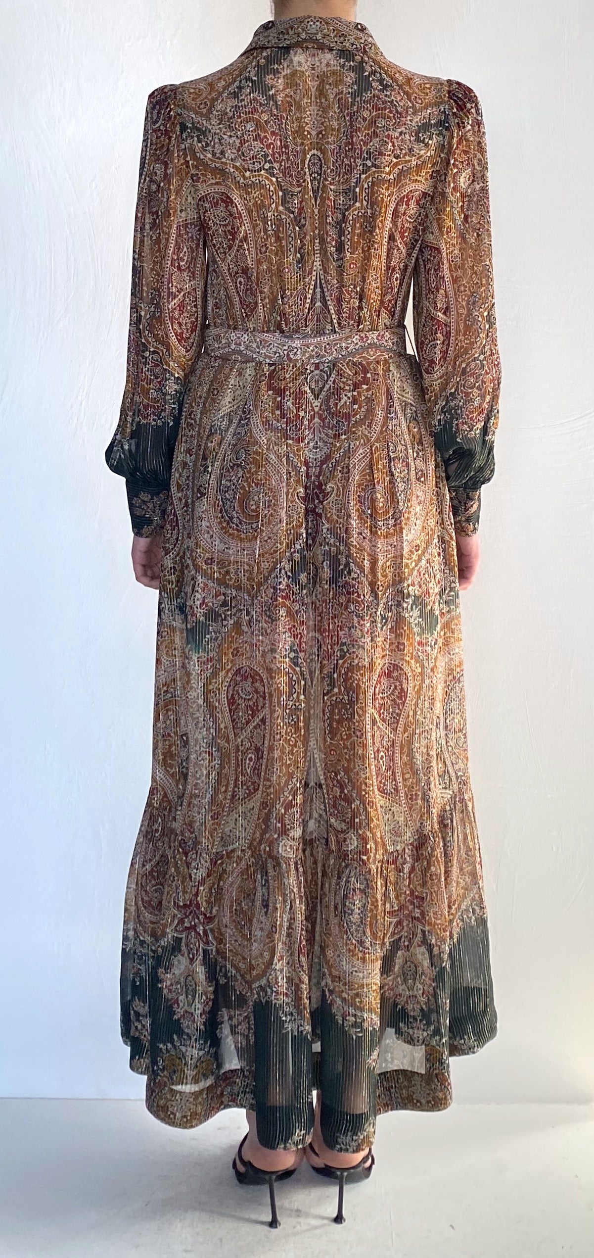 RUZA LONG DRESS IN GREEN MULTI