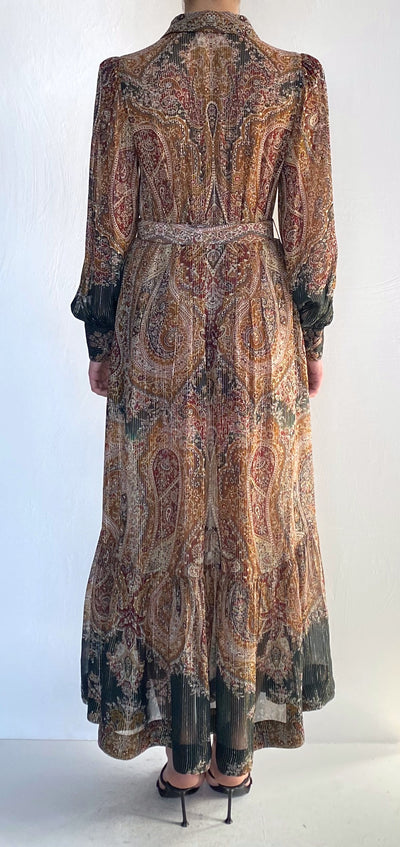 RUZA LONG DRESS IN GREEN MULTI
