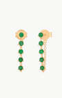 EF Collection Multi Emerald Chain Stud Earrings at Romi Boutique