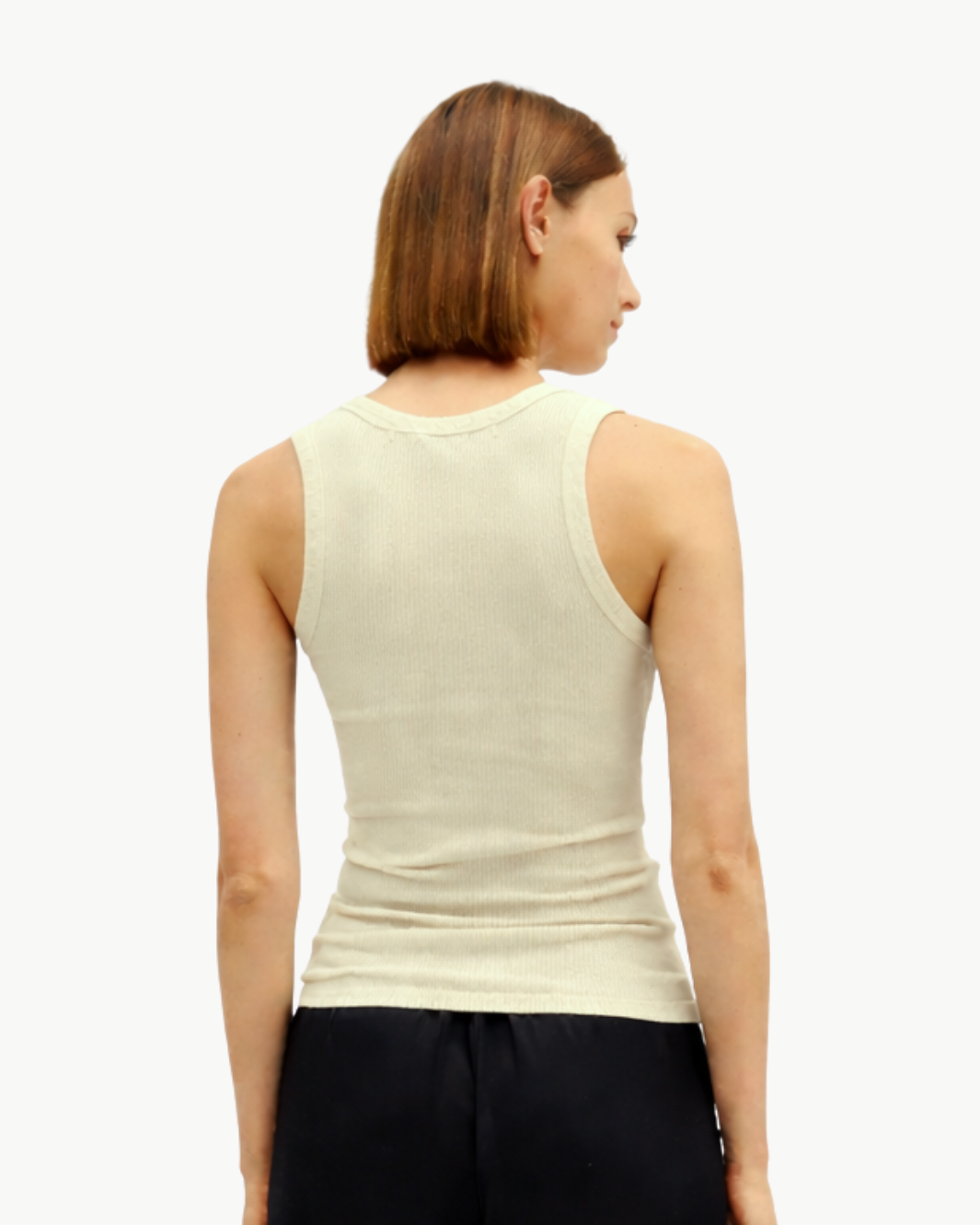 Enza Costa TEXTURED RIB SLEEVELESS U at Romi Boutique
