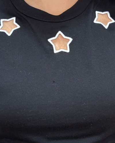 HALL VINTAGE TEE IN BLACK/WHITE