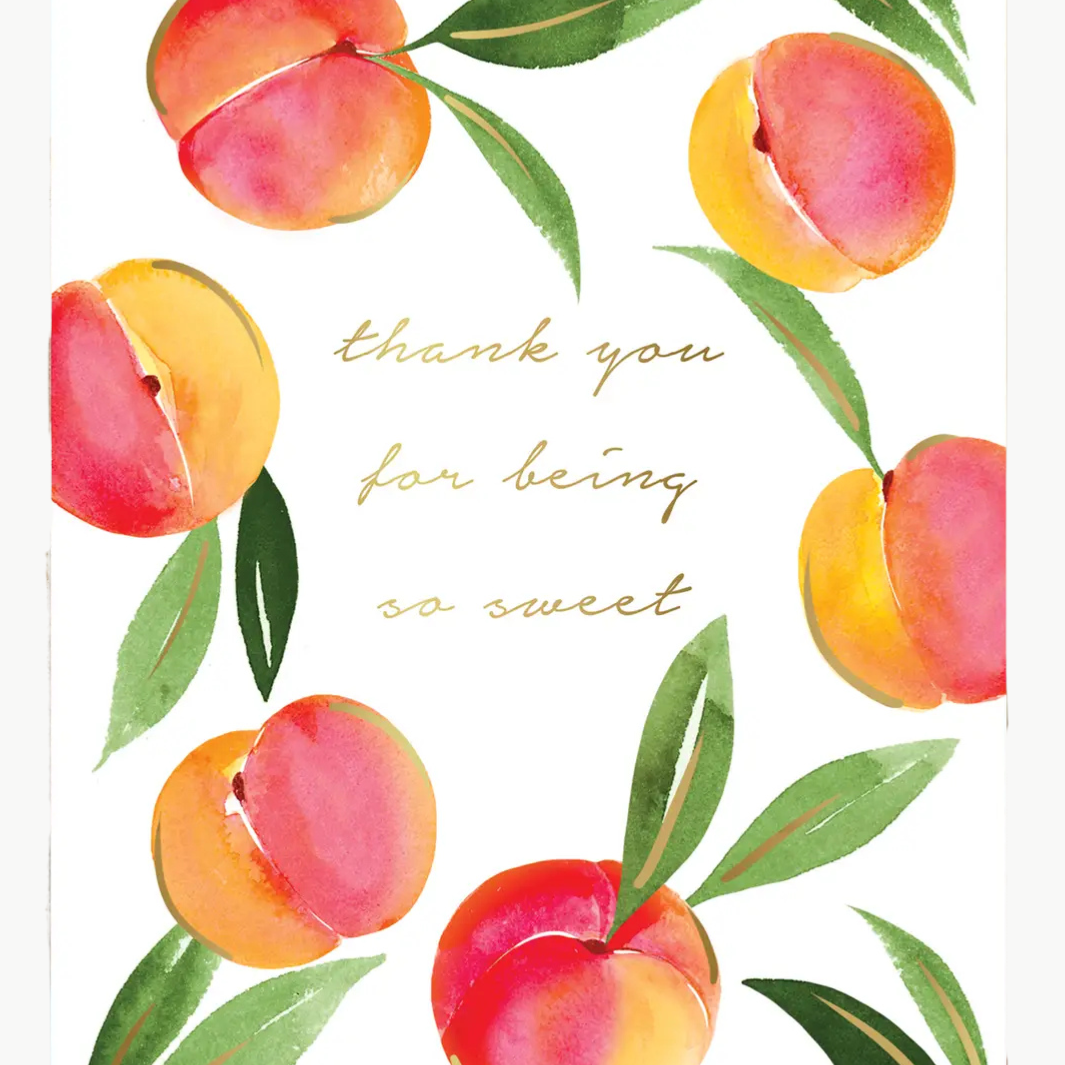 Abigail Jayne Design Sweet Peaches Thank You Greeting Card at Romi Boutique