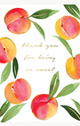 Abigail Jayne Design Sweet Peaches Thank You Greeting Card at Romi Boutique