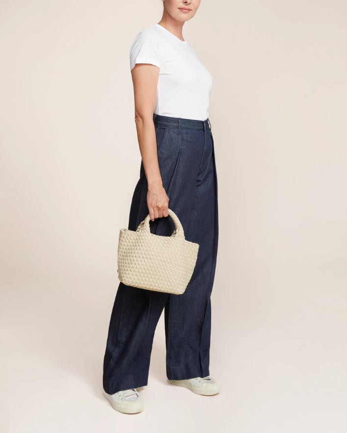 ST. BARTHS SMALL TOTE IN ECRU - Romi Boutique