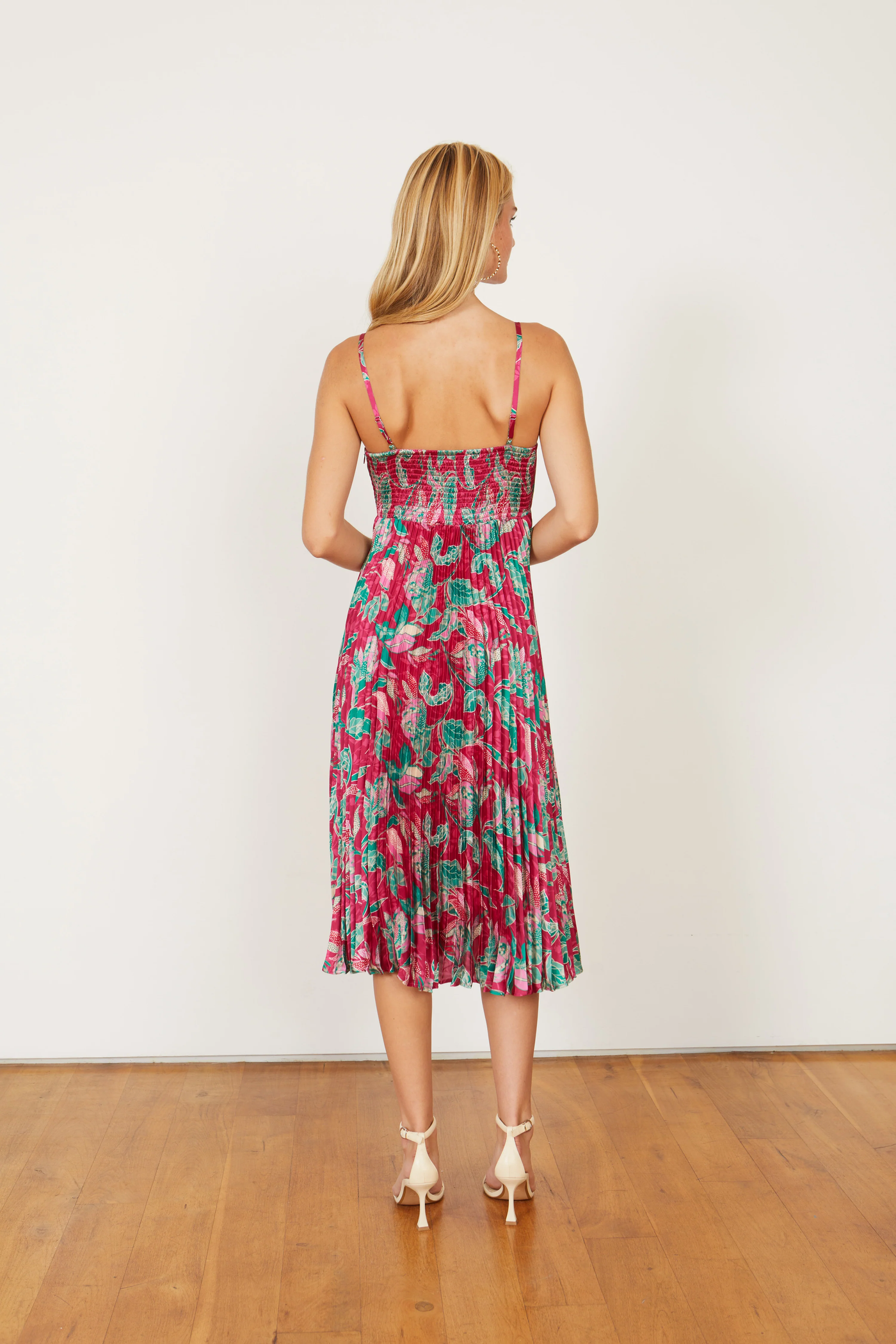 DONNA DRESS IN FLORAL RASPBERRY - Romi Boutique