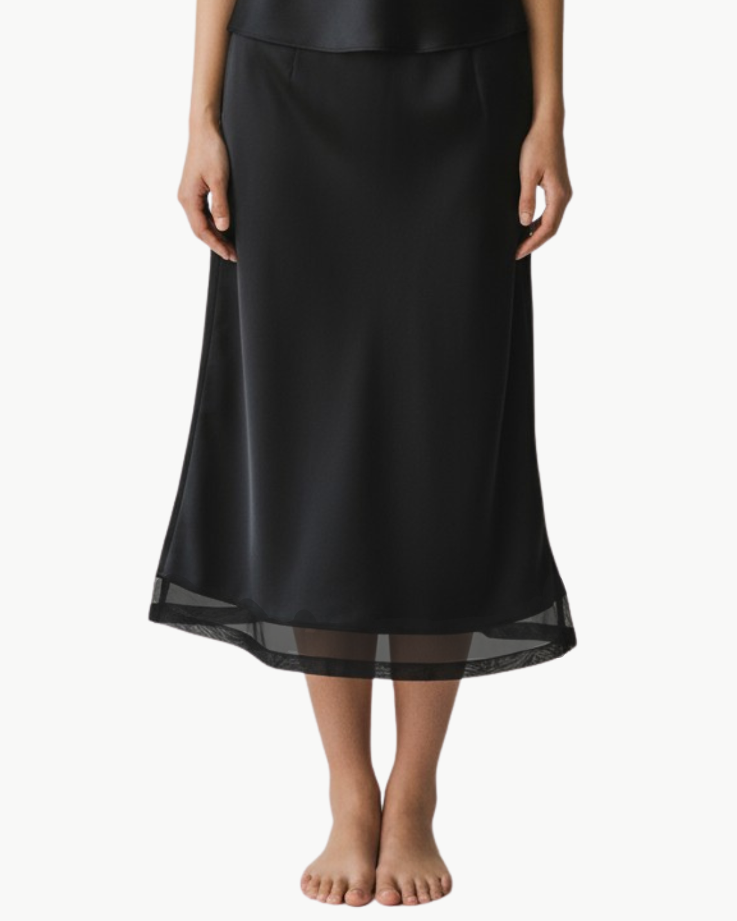 SILK LADY SKIRT IN BLACK - Romi Boutique