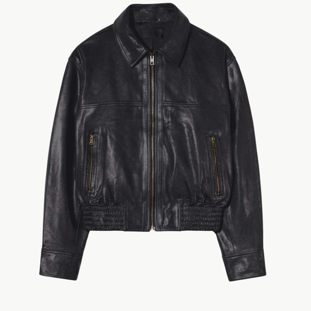 Aime Leather Bomber Jacket