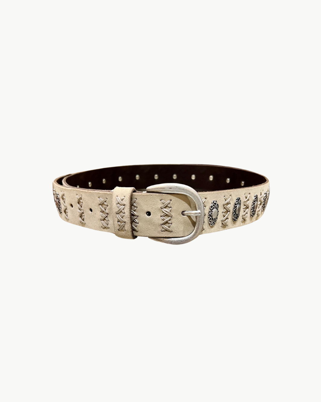 PUNTOVITA CHEYENNE BELT IN LIGHT BEIGE at Romi Boutique