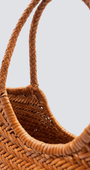 Dragon Diffusion NANTUCKET BASKET BIG IN TAN at Romi Boutique