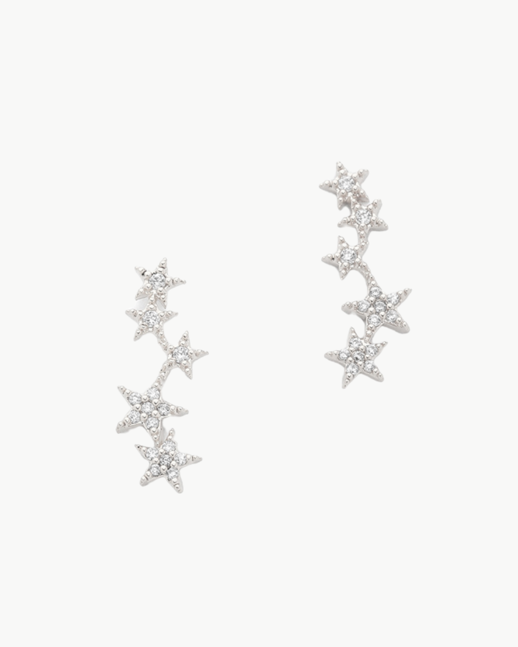 5 STAR STUD EARRINGS IN SILVER