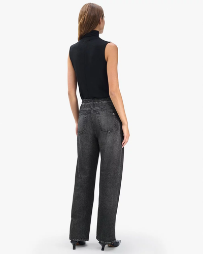 MIRAMAR WIDE-LEG TRACK PANTS IN WASHED BLACK