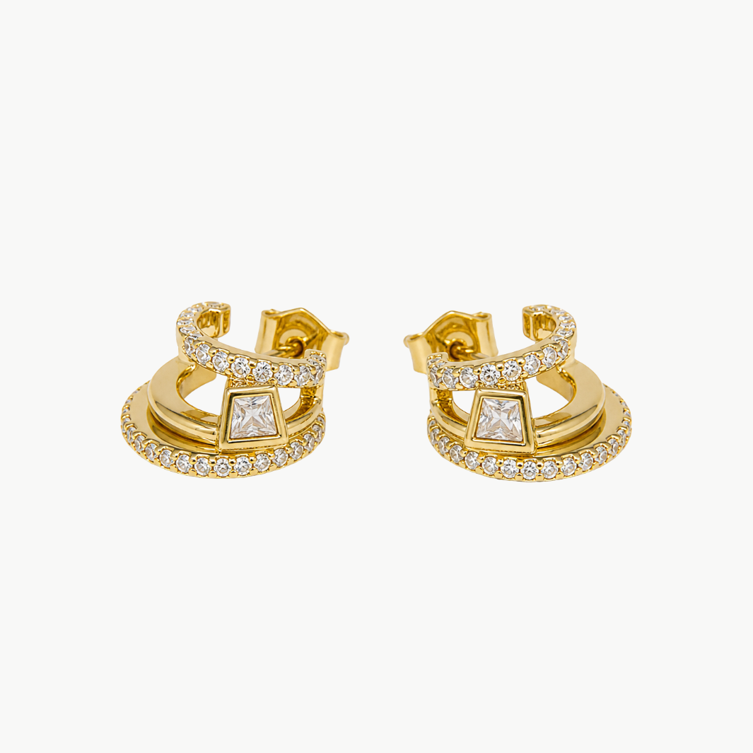 Native Gem Asymmetry Huggies at Romi Boutique