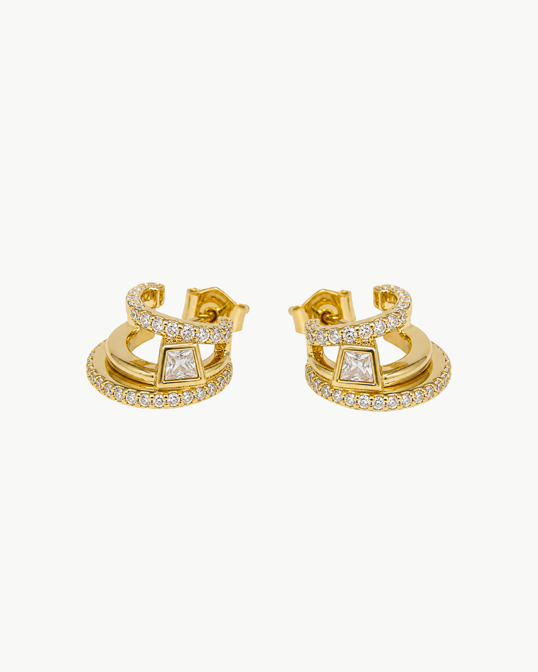 Native Gem Asymmetry Huggies at Romi Boutique