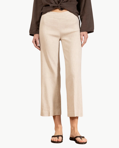 ALEX LINEN PANT IN OATMEAL - Romi Boutique