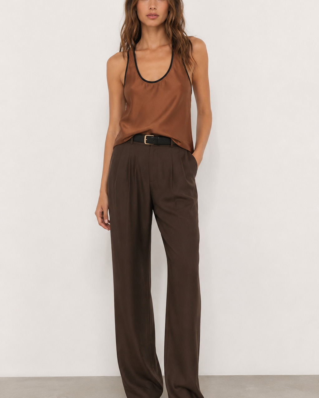 Staud Lynelle Silk Tank at Romi Boutique